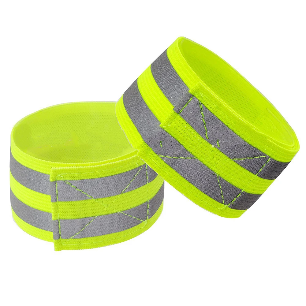 2Pcs Cycling Arm Belt LED Reflective Light Armband Strap Safety For Night Running Wristbands|Походные грелки для рук| |