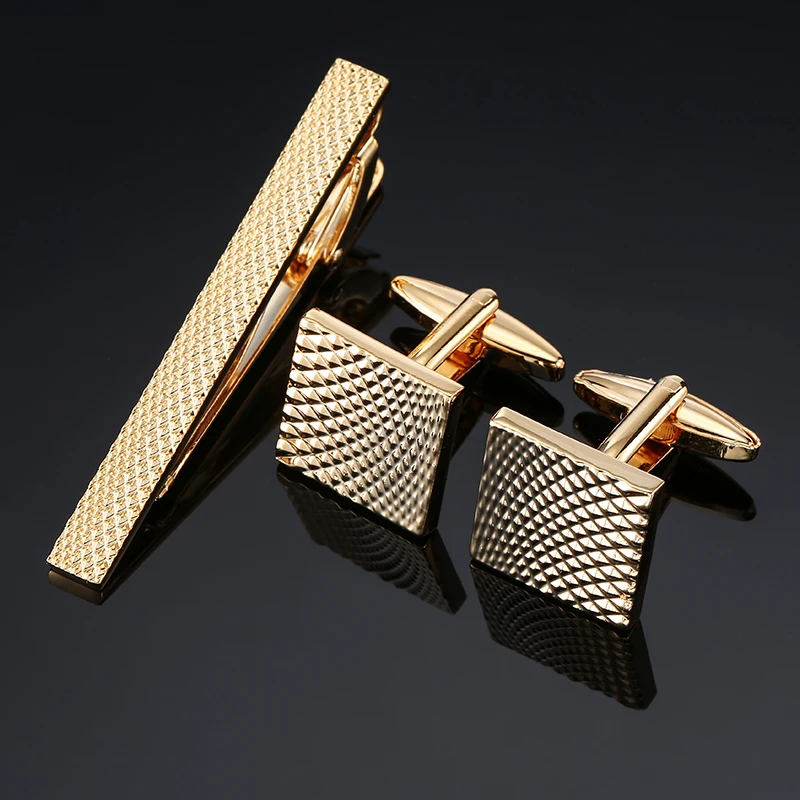 Men's jewelry Cufflinks Tie Clip Set Bar Super Quality Metal Necktie Clasp Clips &amp Sets Gold | Украшения и аксессуары