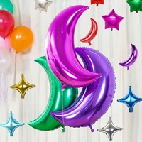 1pcs 36inch large moon balloons crescent aluminum moon foil balloon festival wedding decorations happy birthday party supplies