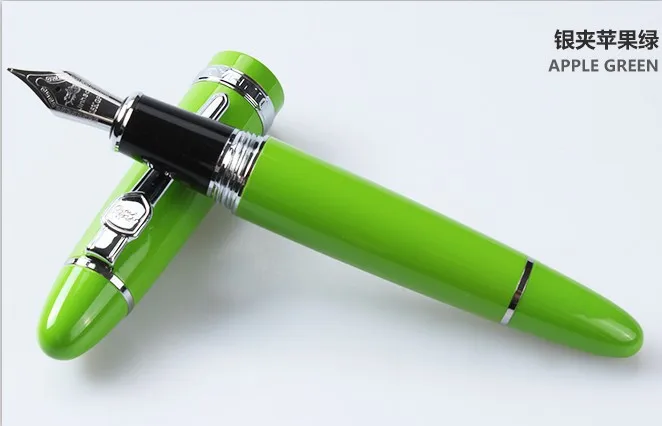 JINHAO 159 Европейский металлическая авторучка иридий средней чернильная ручка NIB, благородный белый Цвет для офиса Бизнес подарок расходные материалы - Цвет: T