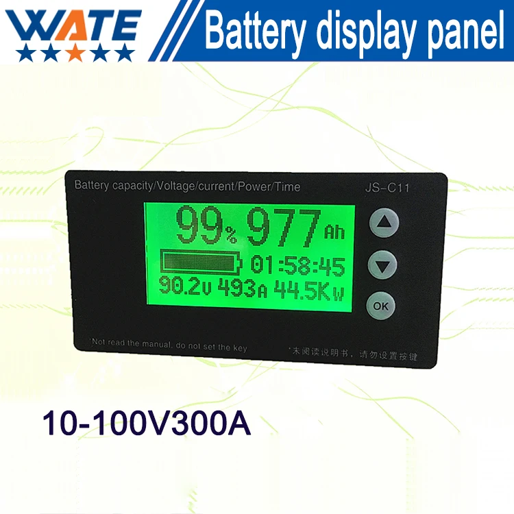 Бесплатная доставка 10 100V300A Lifepo4 метр емкость батареи coulombmeter аккумулятора и