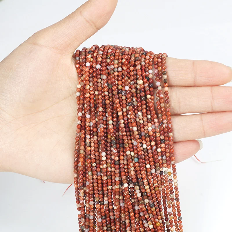 Каменные бусины Redstone круглые 2 мм мусульманский материал для рукоделия DIY браслет