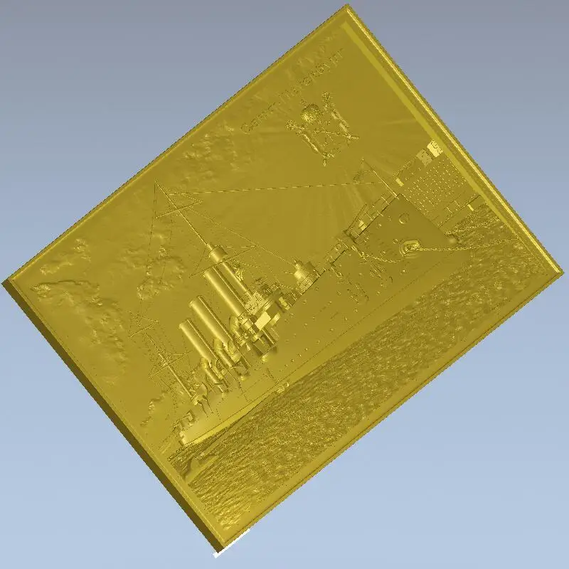 Высококачественная 3d модель рельef для ЧПУ или 3D принтеров в формате STL Avrora Cruiser|3d