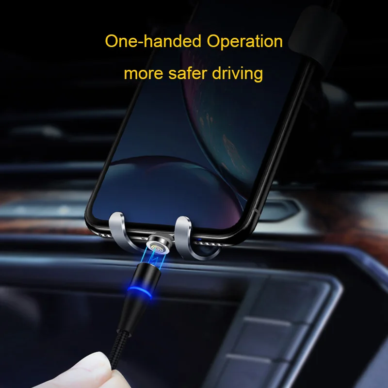 Sarika S06 3A светодиодный магнитный Кабель зарядного устройства для iPhone 11 Pro Max Android Micro usb type C мобильный телефон Быстрая зарядка Магнитный кабель