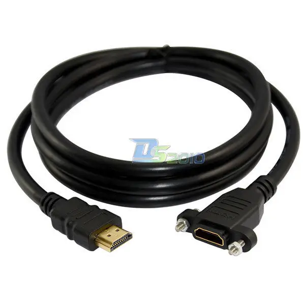 Danspeed 1 м 3 фута HDMI Мужской к женской панелью крепление позолоченный удлинитель HDTV кабель HDMI m/F кабель для аудио