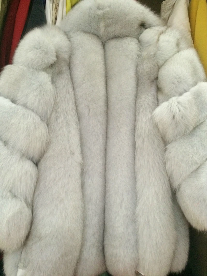 OFTBUY 2019 пальто с натуральным лисьим мехом зимняя куртка Женские Длинные парки