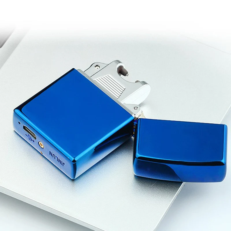 USB Lighters Electronic Cigarette Accessories Lighter Pulsed Arc Lighter Windproof Thunder Metal Plasma Cigar Lighter