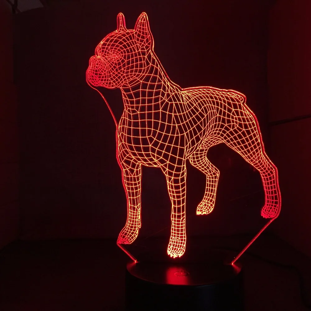 

Dog Lamp 3D LED NightLight Bulldog Poodle Jack Russell Terrier Rottweiler Afghan Hound Basset Hound Dobermann Labrador Retriever