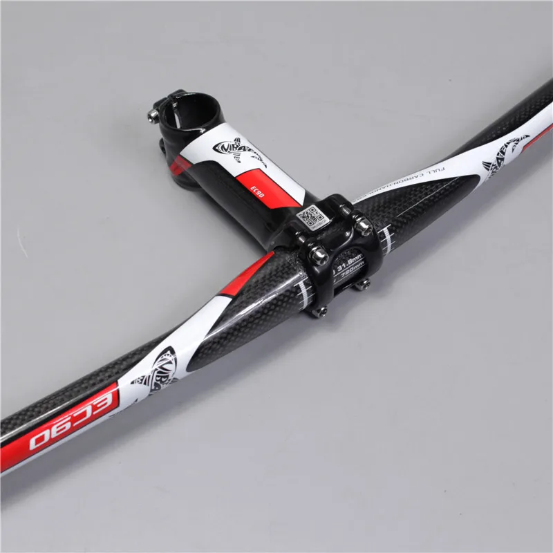 Ec90 карбоновый руль Mtb для горного велосипеда кривая Riser плоский прямой