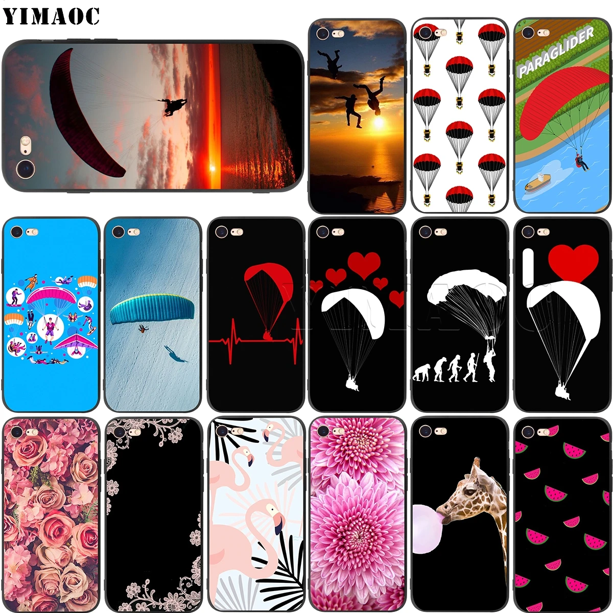YIMAOC парапланерный Мягкий силиконовый чехол для iPhone 11 Pro XS Max XR X 8 7 6 6S Plus 5 5s se |