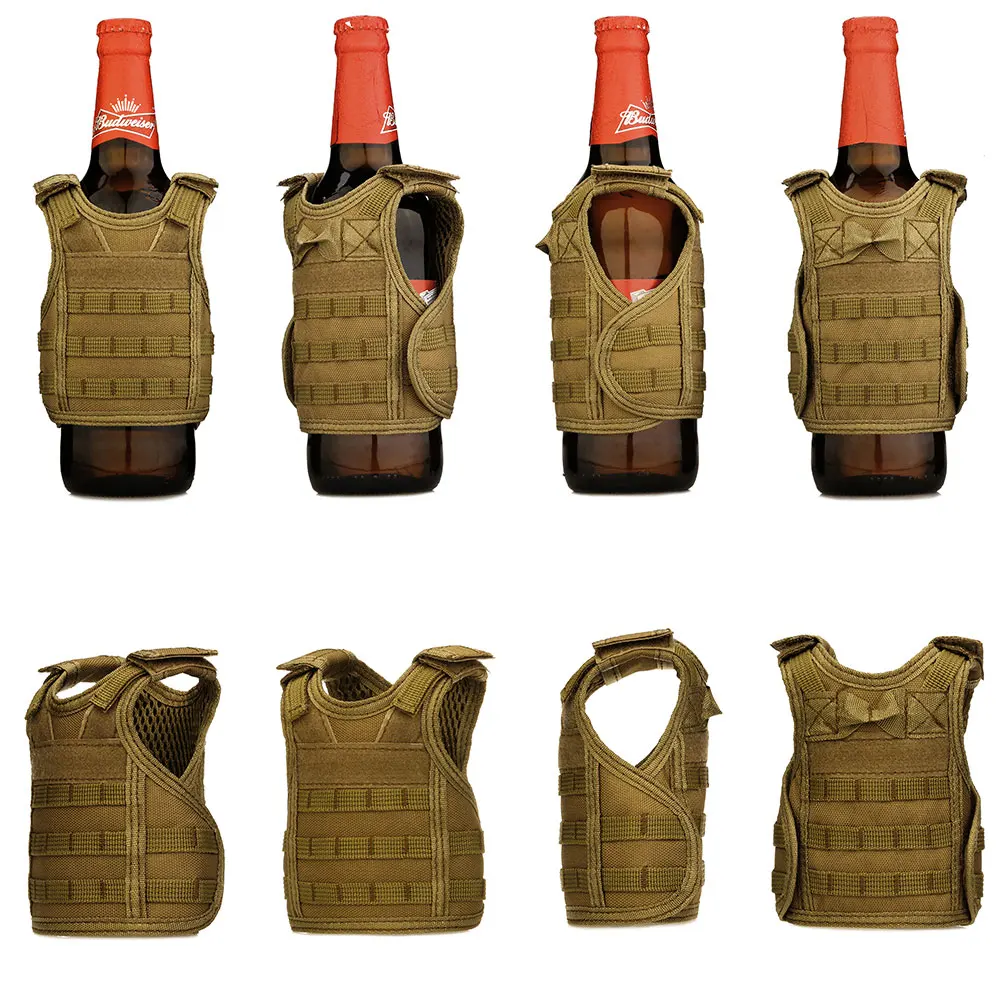 Пивные военные жилеты Molle Тактические Премиум мини миниатюрные охотничьи охладители напитков регулируемые плечевые ремни Крышка чайника