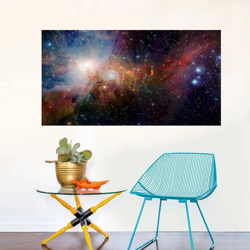 Стена арт деко Шелковый принт космический Звездный плакат Современный