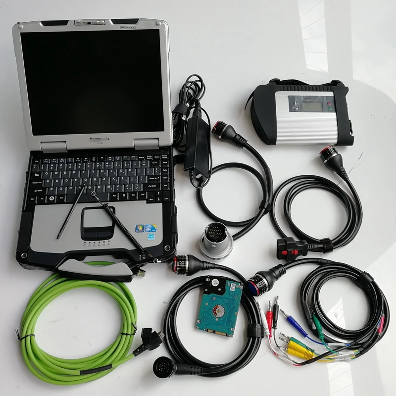 

MB Star C4 SD C4 V06.2022 программное обеспечение X WIS DTS OBD 2 считыватель кодов б/у ноутбук CF-30 CF30 и 320 Гб HDD для автомобильного диагностического инструмен...
