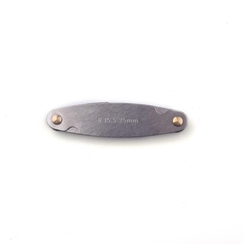 

New Arrival Stainless Steel Pitch Detection Radius Gauge R0.3-1.5 R1-7 R7.5-15 R15.5-25 R Stainless Steel Inspection Tool
