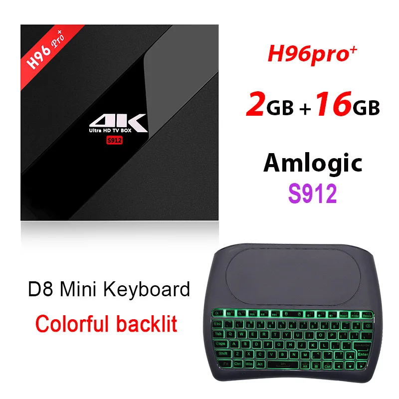 2G 16G D8 Air Mouse H96 PRO+ плюс Смарт ТВ приставка Amlogic S912 Восьмиядерный 2 ГБ/16 ГБ 3 ГБ/32 ГБ Android 7,1 Bluetooth 4,1 ТВ приставка Wifi HDMI - Цвет: 2G 16G D8 Air Mouse