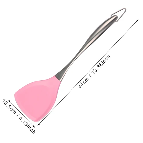 Pink Spatula A Кухонные антипригарные инструменты для приготовления пищи, силиконовая ложка, лопатка, половник, венчики для яиц, лопата, посуда, приспособления для выпечки, столовая посуда, аксессуары - Цвет: Pink Spatula A