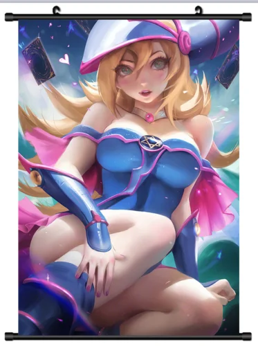 Аниме постер Yu-gi-oh! Темный маг Девушка домашний декор плакат стены прокрутки