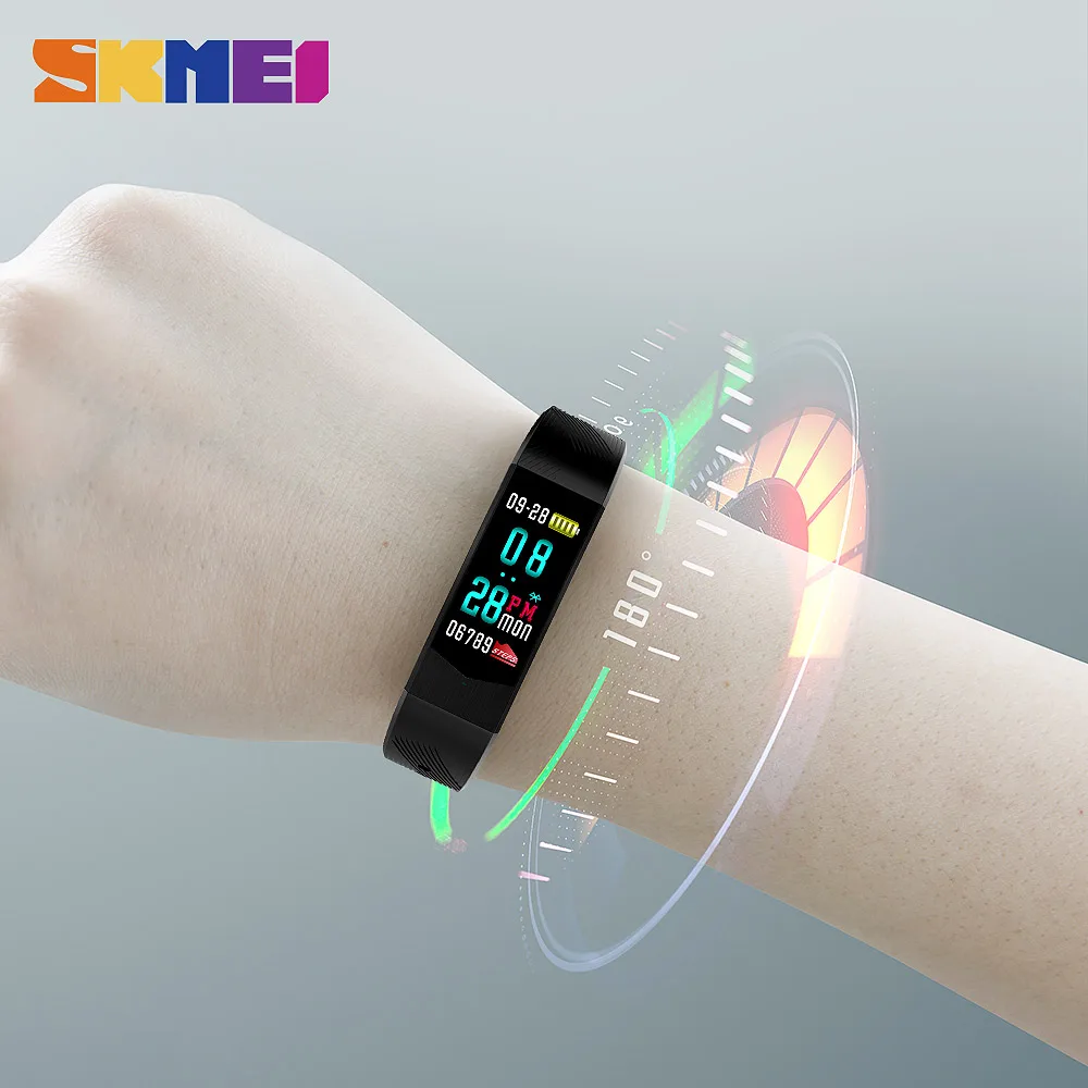 SKMEI 3D UI Смарт фитнес-трекер Спорт на открытом воздухе Smartband водонепроницаемый HeartRate кровяное давление браслет модные часы B30