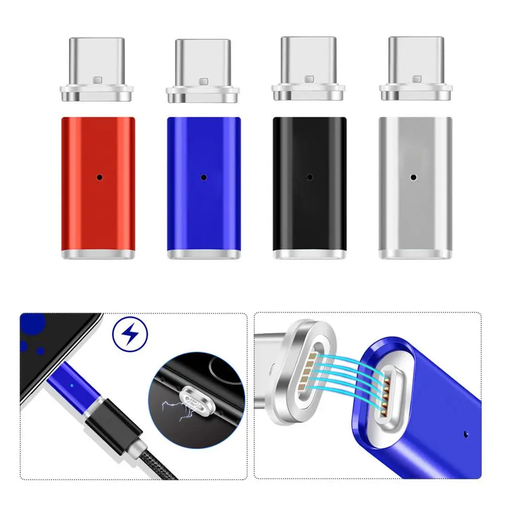 Магнитный кабель USB Type C к магнитному адаптеру для Macbook Samsung s8 s9 Plus 5 5T 6 с разъемом
