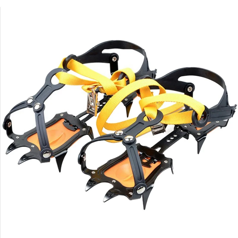 1 Pair Skiing Climbing Bundled Crampons Professional 10-point extension-type Manganese Steel Ice Gripper Snow Board | Спорт и