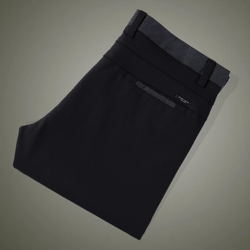 

2017 Mens Black Dress Pants Formal Pants Slim Fit Wedding Men Black Suit Pants Business Casual Mens Dress Trousers Plus Size 38