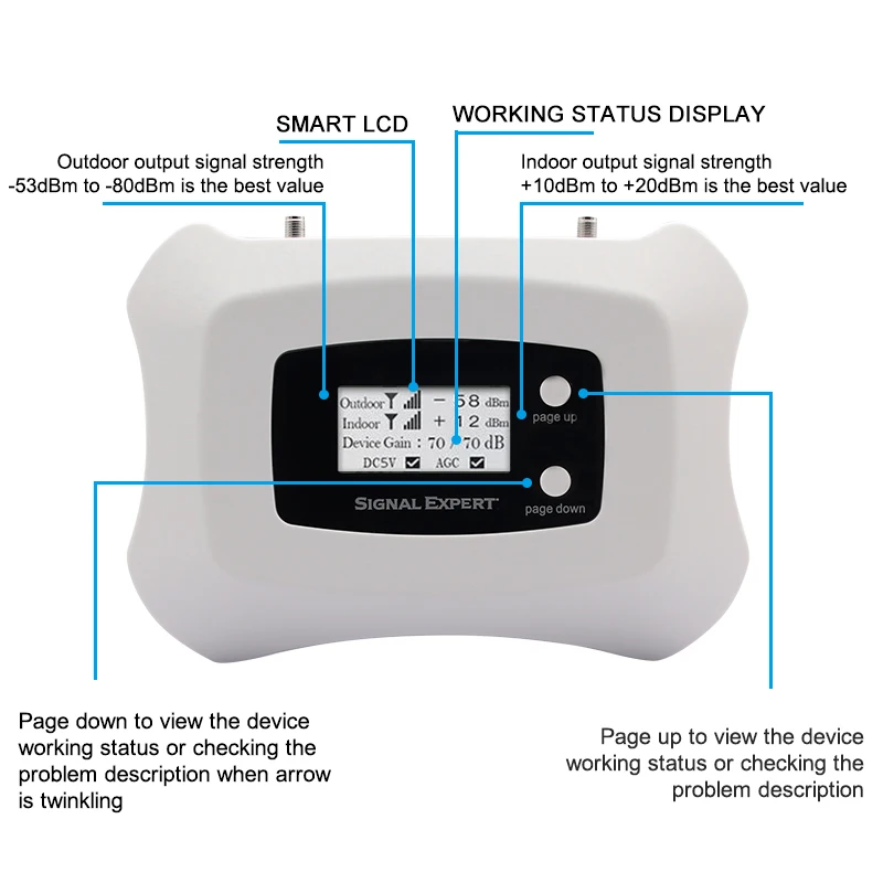 WCDMA 2100MHZ Band 1 Telephone Signal Repeater 3G UMTS Internet Communication Payload Gain 70dB Network Amplifier Antenna Kit * | Мобильные