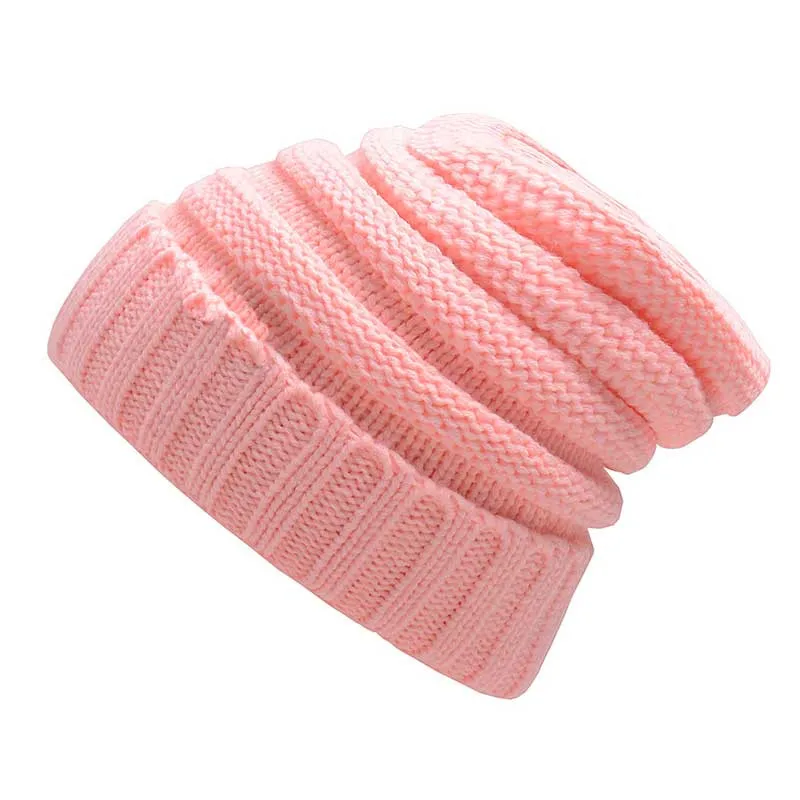 Зимние шапки для женщин Skullies Beanies, Мужская шерстяная шапка, повседневная женская вязаная громоздкая шапочка, шапки унисекс, мешковатая теплая шапка, вязаная крючком шапка