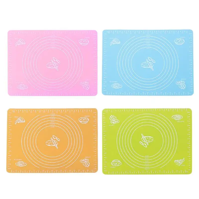 2018 портативный силиконовый утолщение муки прокатки весы коврик помадка печенья