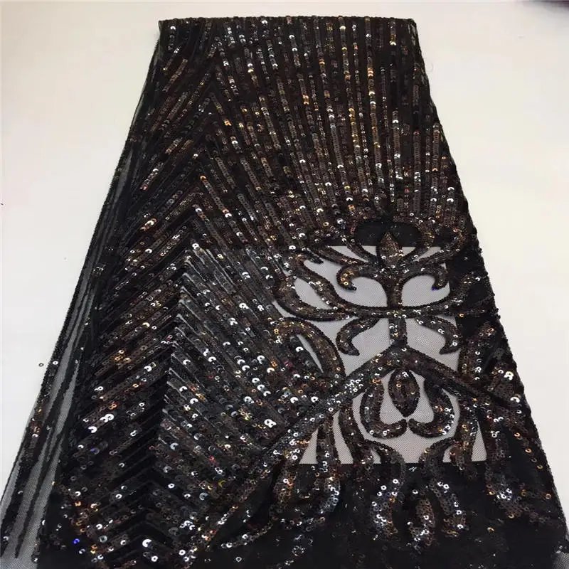 African Sequins Lace Fabric 2019 High Quality French Sequence Tulle Nigerian Fabrics For Wedding 24Color 1101 | Дом и сад
