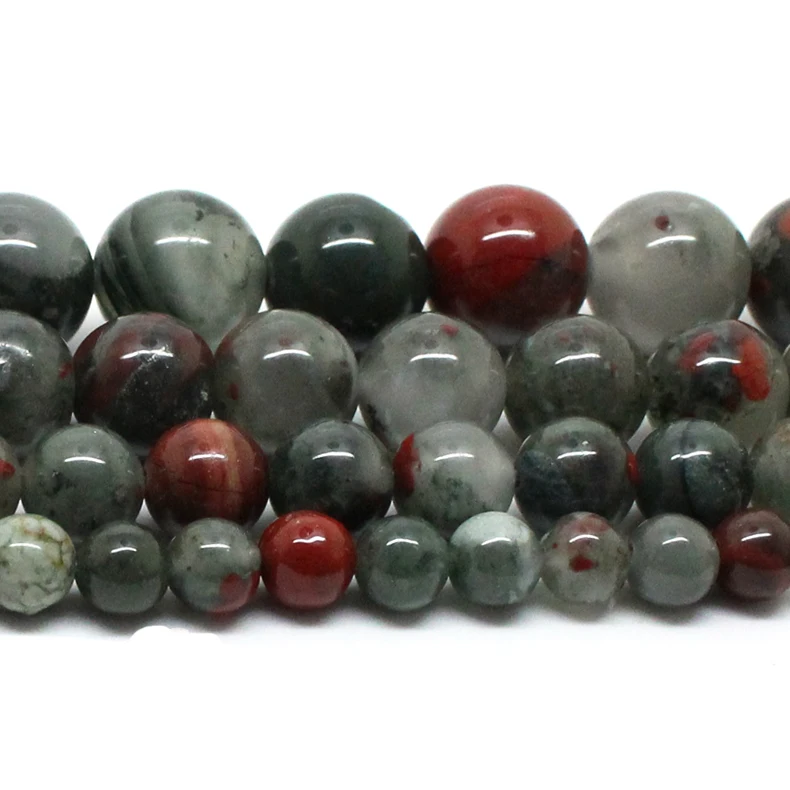 Бусины из натурального камня бусины Африканской яшмы крови для изготовления