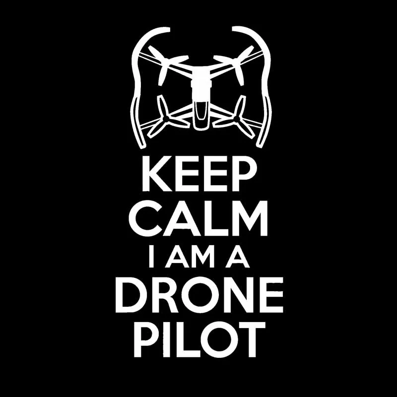 YJZT 16 см * 8 2 Виниловая наклейка для дрона автомобильная KEEP CALM I AM A Drone PILOT