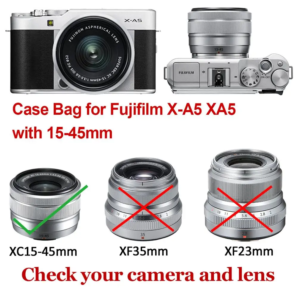 Чехол для телефона с ремешком Fuji fuji film XA5 из искусственной кожи 15 45 мм|Сумки