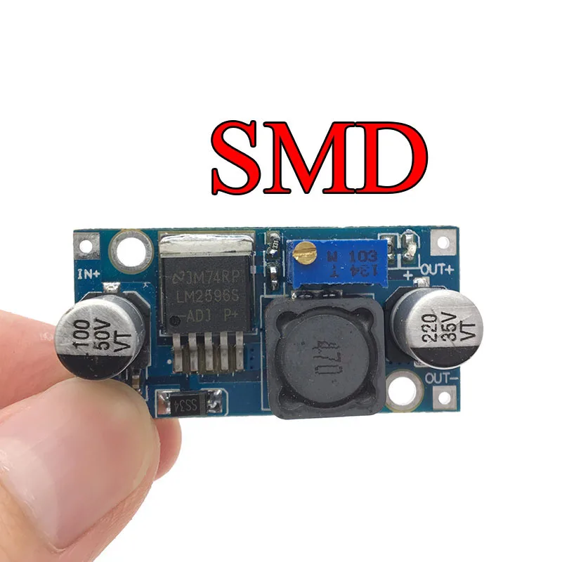 SMD LM2596s DC-DC понижающий модуль источника питания с 3A Регулируемый понижающий модуль LM2596 стабилизатор напряжения 24V 12V 5V 3В