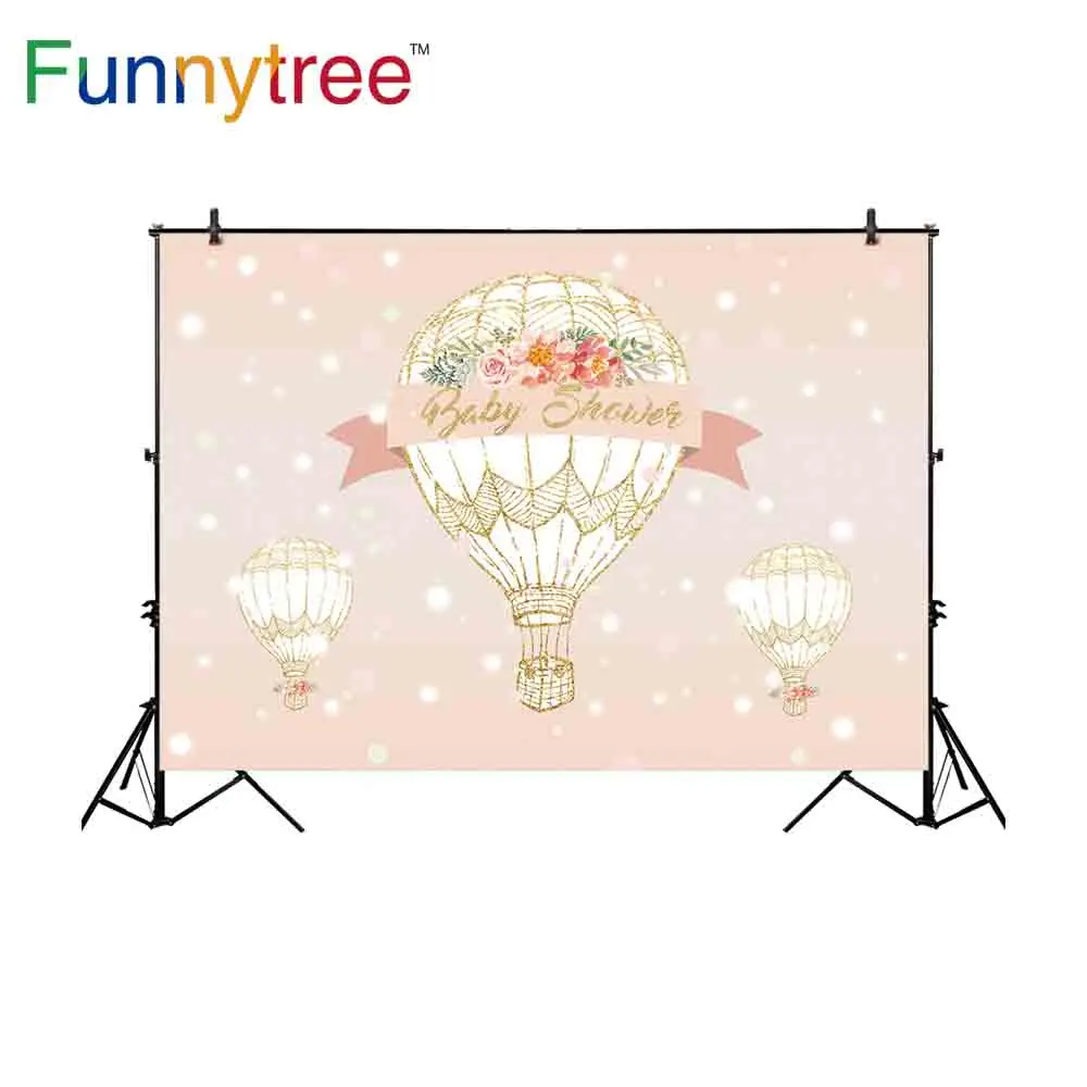 Funnytree photography theme background baby shower ballon pink dots elegant pretty computer print backgrounds excluding stand |