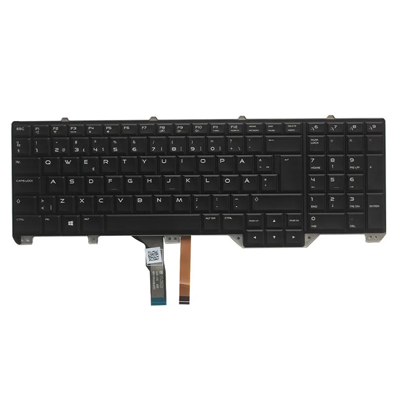 Новая Арабская/шведская клавиатура для DELL Alienware 17 R2 и R3 Клавиатура ноутбука с