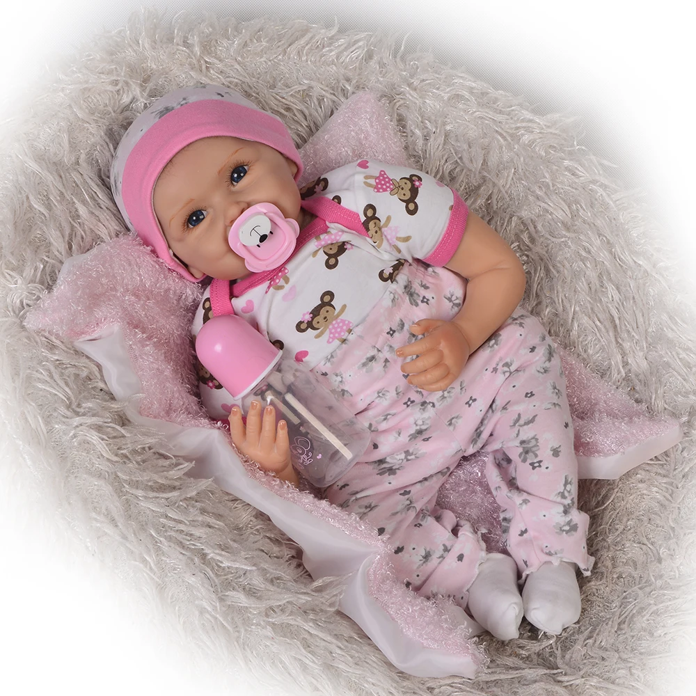 55 см Силиконовые Reborn куклы Baby живой реалистичный Boneca Bebe реалистичные настоящая