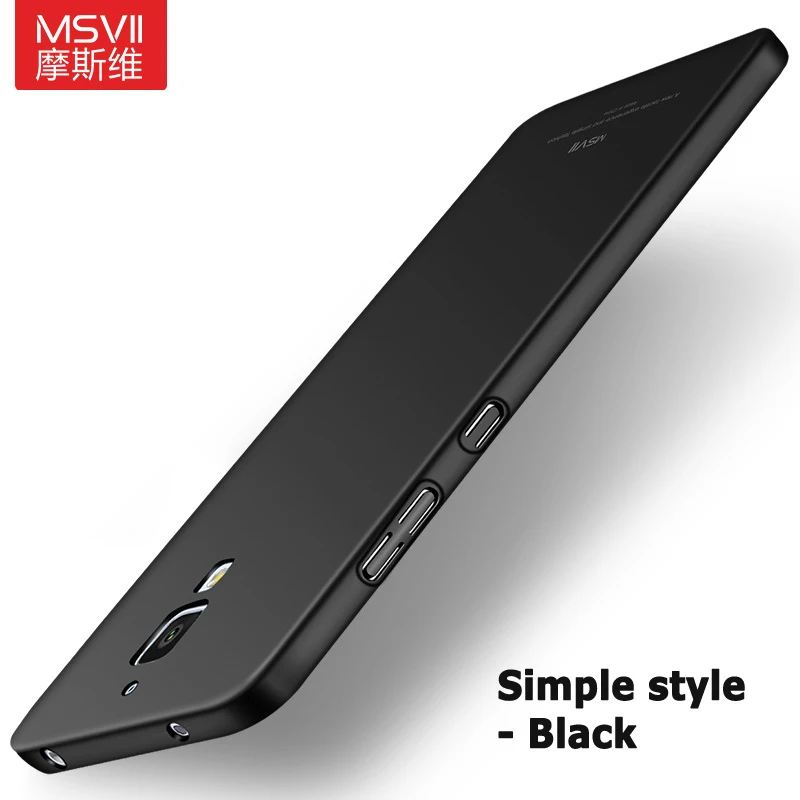 Simple Black Чехол Msvii для Xiaomi mi 4 mi 4c чехол Матовые чехлы для Xiaomi mi 4 4C 4i чехол Xio mi Чехол-держатель с кольцом для Xiaomi mi 4C mi 4i чехол - Цвет: Simple Black