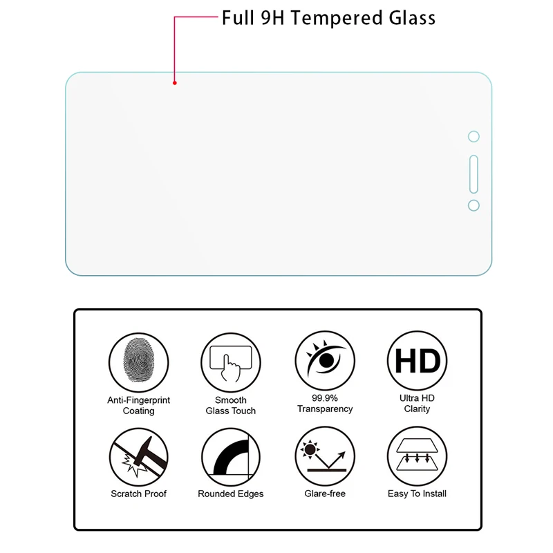 Vrurc 9H tempered glass for Huawei Honor 3C 3X 4C Pro 5C 5X 6 6S 6X 7 8 Screen Protector protective P8 lite 2016 | Мобильные