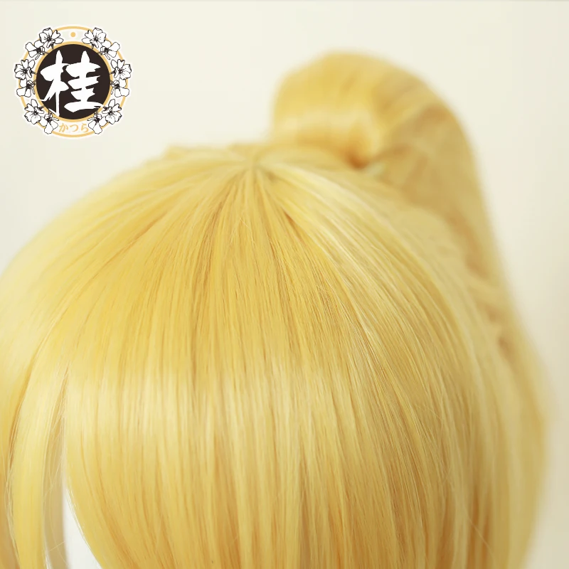UWOWO Eli Ayase парик любовь живые волосы 50 см золотой термостойкий женский для девушек