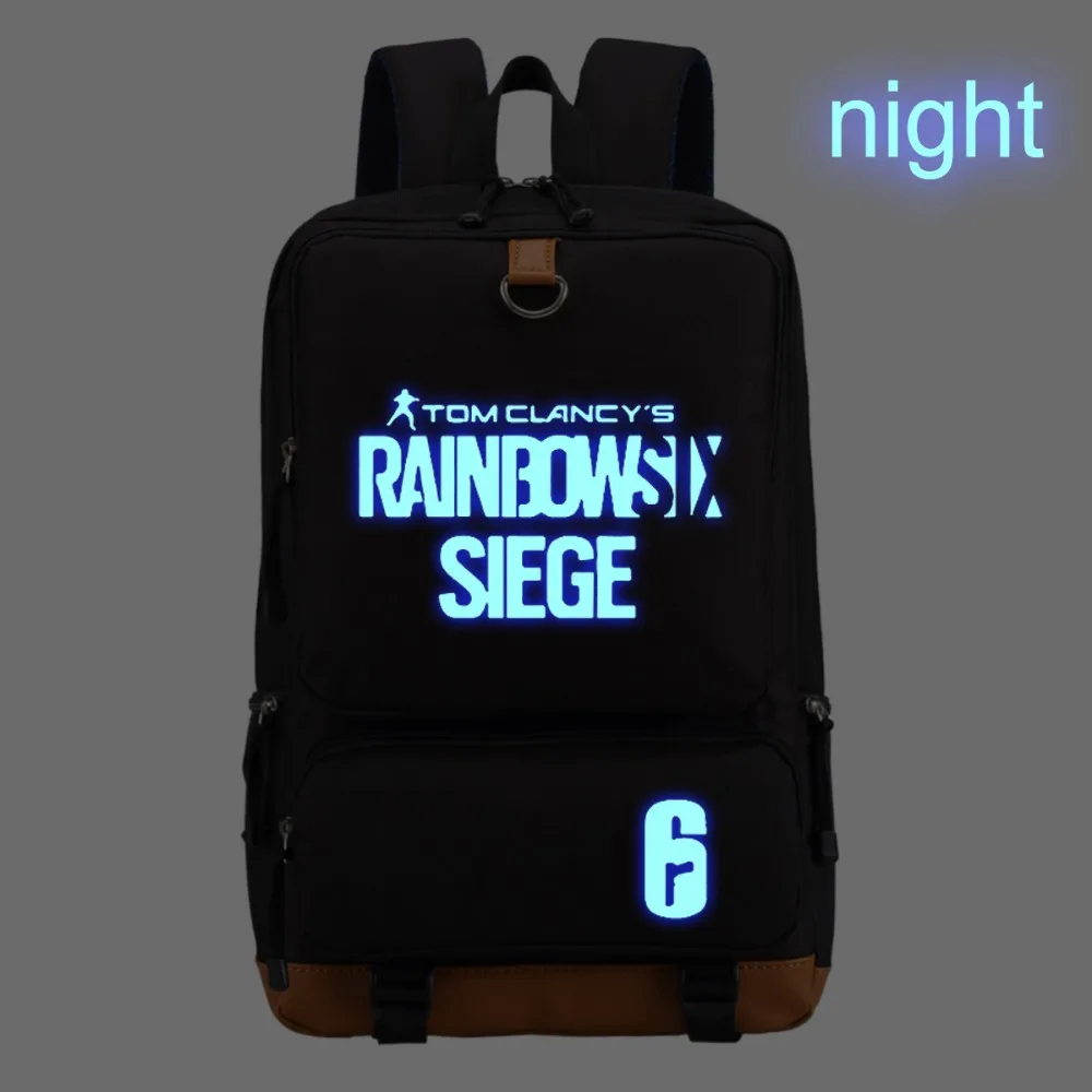 WISHOT GAME Tom Clancy's Rainbow Six Siege, рюкзак для подростков, мужчин, wo, мужские школьные сумки, дорожные сумки для ноутбука, светящиеся