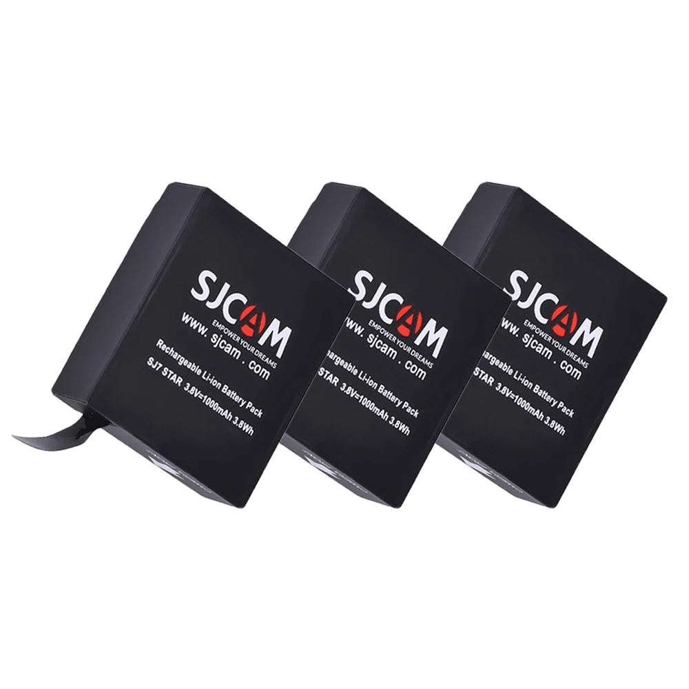 3 шт. 8 В 1000 мАч оригинальный аккумулятор SJCAM SJ7 Star + светодиодный 3-слотный USB