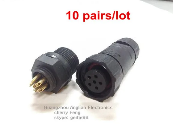 Заводская Продажа напрямую водонепроницаемый разъем IP68 6 pin тип панели M14