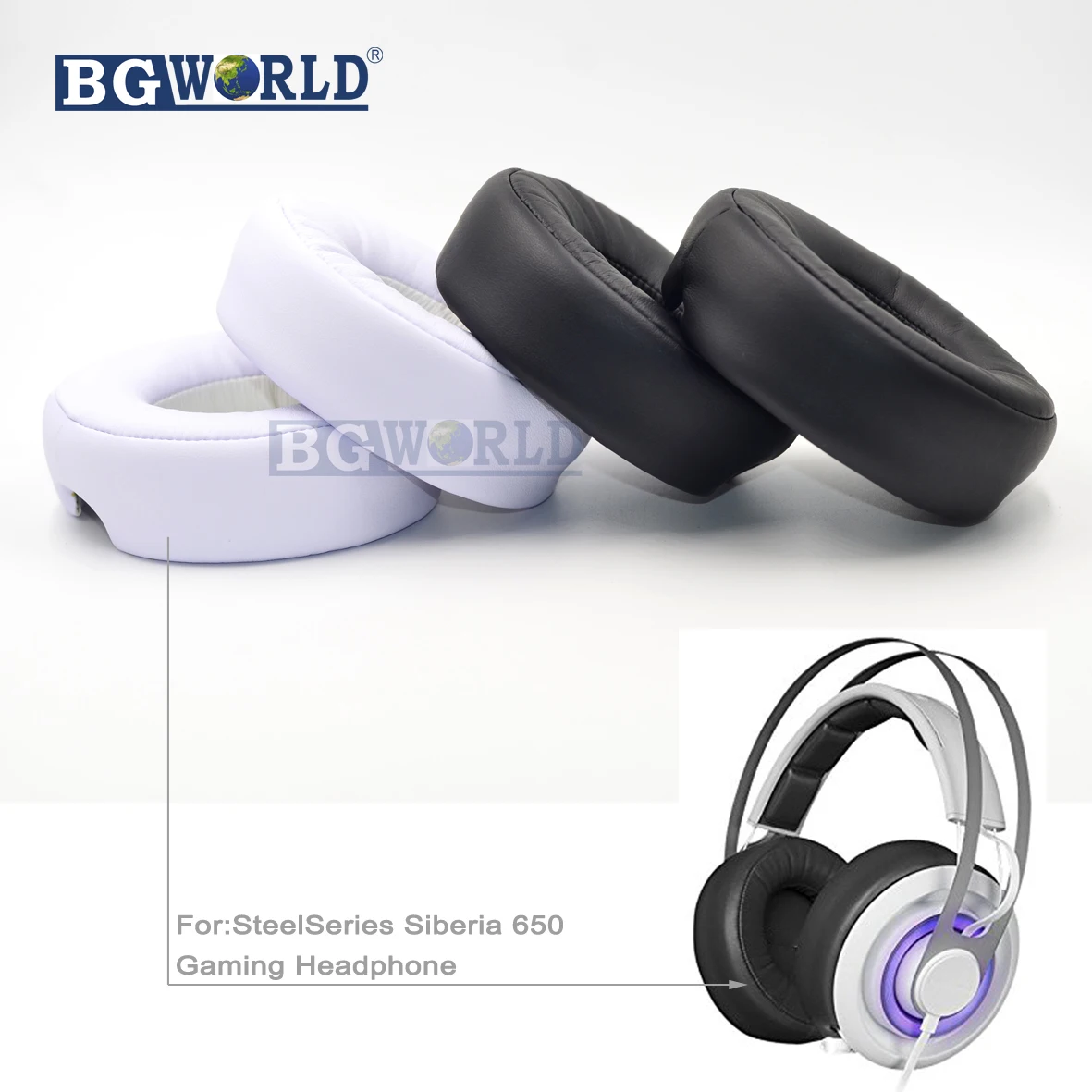 Bgworld Замена амбушюры Подушка покрытие наушников Пена для SteelSeries Siberia 650 Игровые