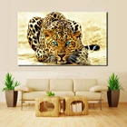 70x100 см, современные картины, HD цифровая печать на холсте, настенный плакат с леопардом для гостиной, домашний декор, без рамки