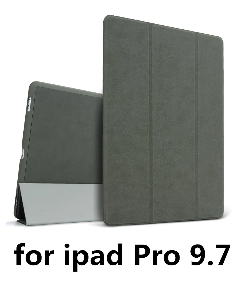 Gray Pro 97 luwen Чехол для Apple ipad Pro 9,7 или для ipad Air 2 или для ipad mini 4 из матовой искусственной кожи высокого качества с изображением оленя умный чехол из искусственной кожи для сна - Цвет: Gray Pro 97 luwen