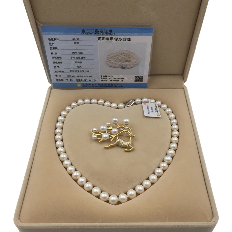 Ожерелье чокер с натуральными пресноводными круглыми жемчужинами|jewelry sets|pearl