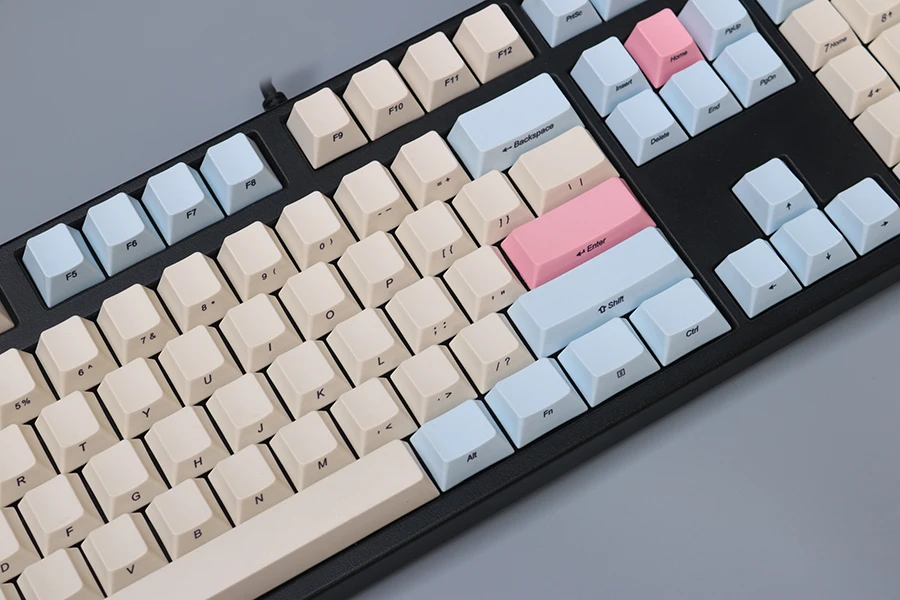 Keycap PBT вишневый профиль розовый синий 111 клавиш для механической клавиатуры