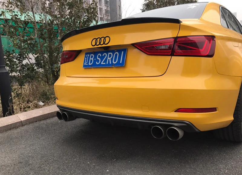 A3 S3 8V задний спойлер из углеродного волокна для Audi Sedan 2014 2017 V Style|Спойлеры и крылья|