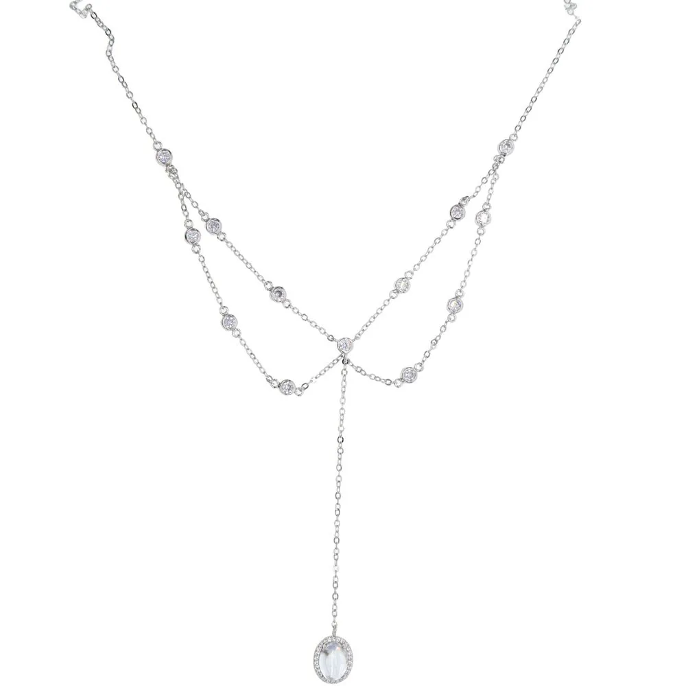 New choker necklace dainty chain gold color tear drop charm pendant W Long sexy for women jewelry | Украшения и аксессуары
