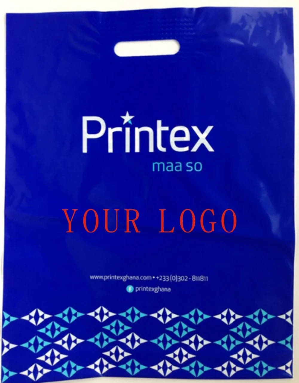 30x40cm custom shopping handle plastic gift bags/printed logo plastic packaging bag for shoes/ promotion bag